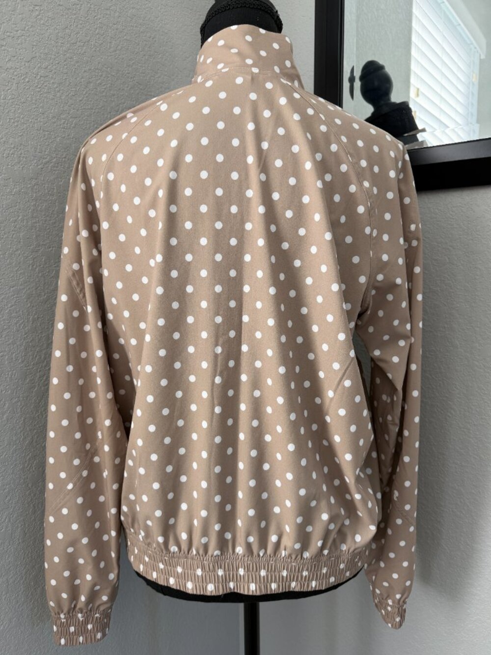 LULULEMON Adapted State Track Jacket Simple White Sheer Oak Polka 6 - Picture 6 of 11